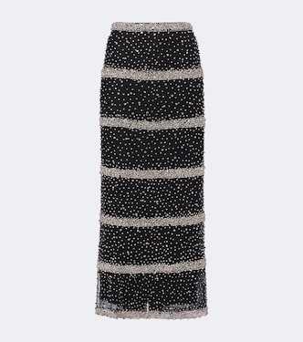 Marice crystal-embellished midi skirt | Costarellos