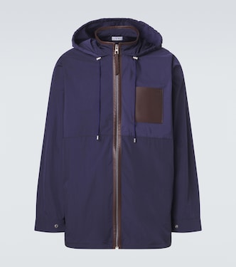 Leather-trimmed ripstop jacket | Loewe