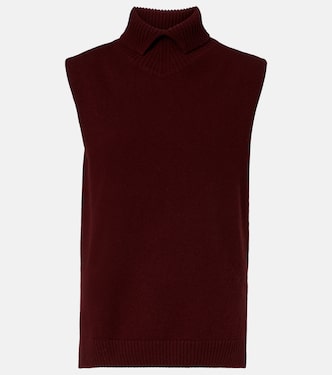 Wool turtleneck sweater vest | Jil Sander