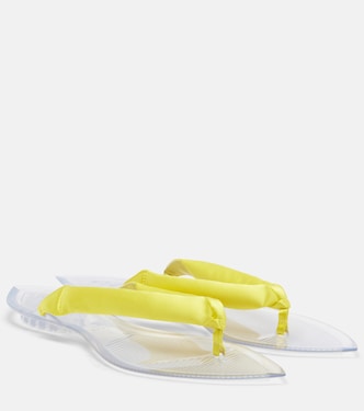 Invisible satin thong sandals | Alaïa