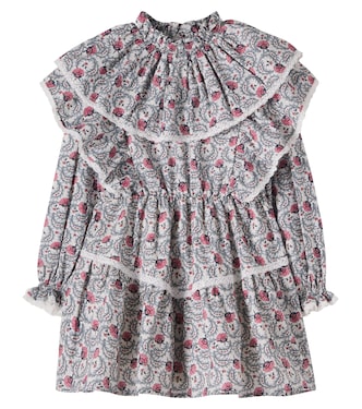 Nesta lace-trimmed printed cotton dress | The New Society