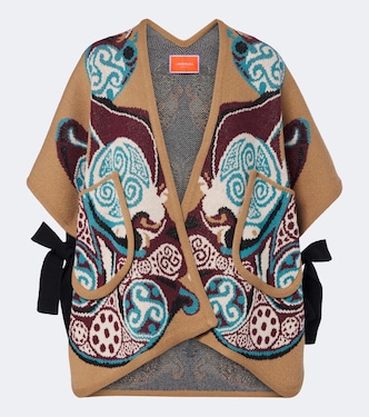 Alchemy jacquard wool cape | La DoubleJ