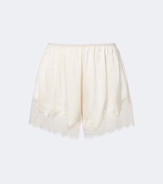 Lace-trimmed satin shorts | Citizens of Humanity