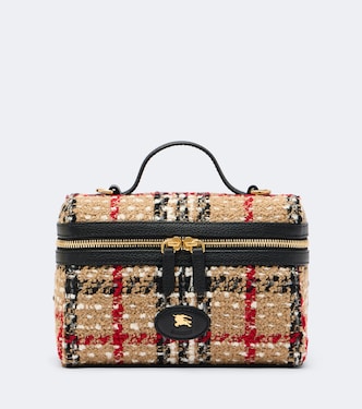 Burberry Check Small bouclé vanity bag | Burberry