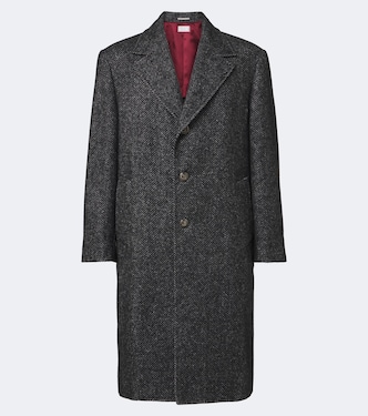 Herringbone wool and alpaca-blend coat | Brunello Cucinelli