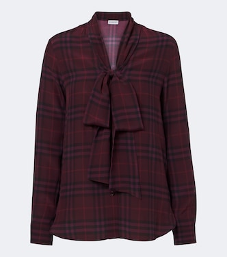 Blusa Rhiannon in seta Burberry Check | Burberry