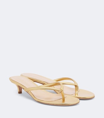 Sandalen Calypso aus Metallic-Leder | Gianvito Rossi