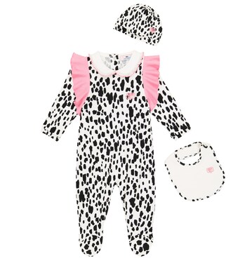 Baby Set aus Strampler, Lätzchen und Mütze | Monnalisa