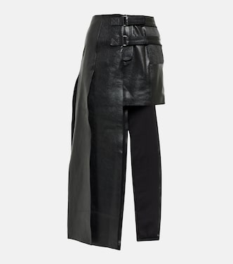Leather asymmetric miniskirt | David Koma