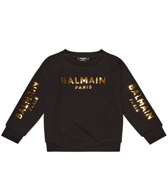 Sweat-shirt en coton à logo | Balmain Kids