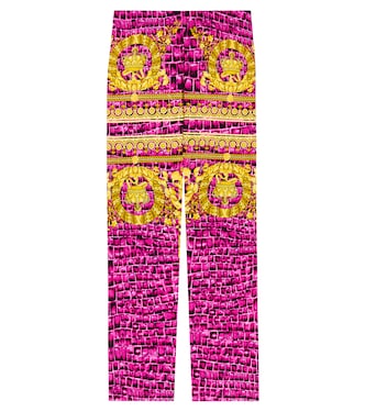 Leggings Baroccodile de algodón | Versace Kids