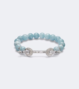 Bracelet Chakra en or blanc 18 ct, aigue-marine et diamants | Ananya