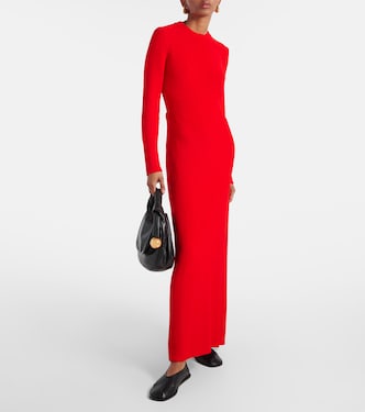 Lara cutout bouclé maxi dress in red - Proenza Schouler