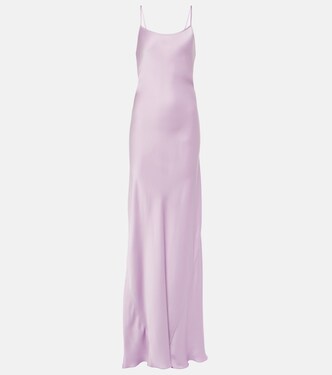 Robe longue en satin | Victoria Beckham