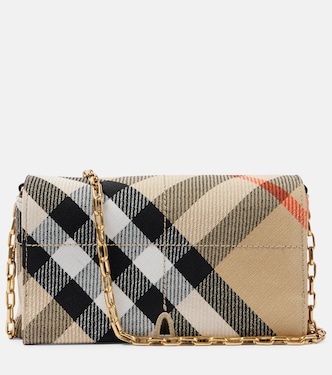 Snip Burberry Check Mini crossbody bag | Burberry