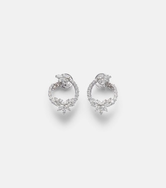 Boucles d'oreilles Y-Not en or blanc 18 ct et diamants | Yeprem