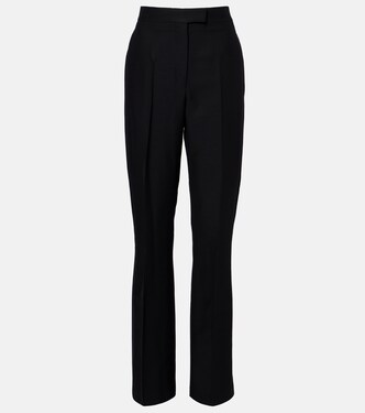 High-rise faille straight pants | Ferragamo