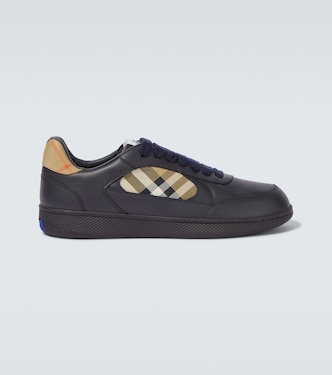 Terrace Burberry Check leather sneakers | Burberry