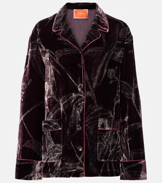 Floral satin pajama shirt | La DoubleJ