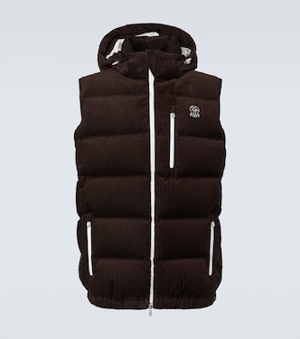 Cotton corduroy down ski vest | Brunello Cucinelli
