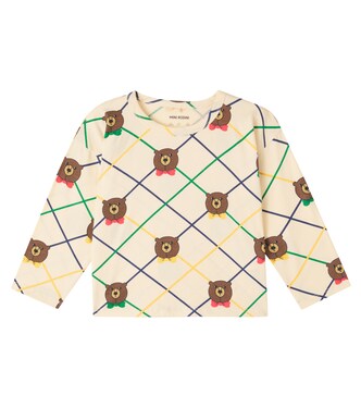 Bear Check cotton-blend jersey T-shirt | Mini Rodini