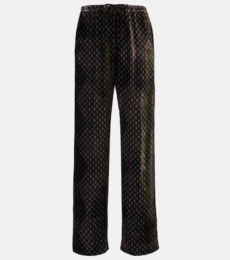 Pantalon ample imprimé en satin | Dries Van Noten