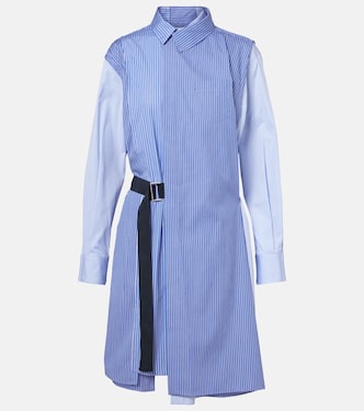 Striped cotton poplin shirt dress | Sacai