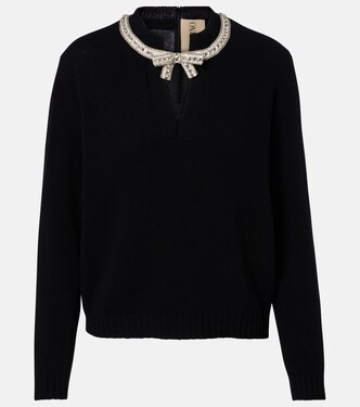 Sequined virgin wool sweater | Valentino