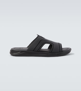 Shadow leather-trimmed slides | Berluti