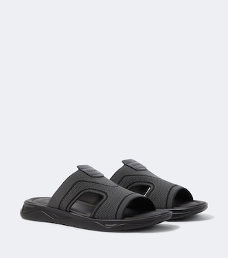 Shadow leather-trimmed slides | Berluti