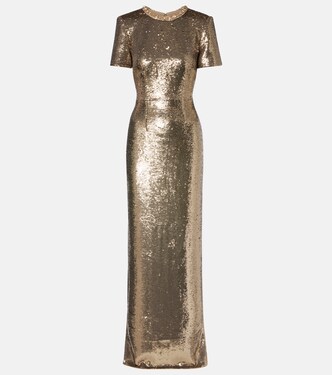크리스털 임벨리시드 시퀸 이브닝 가운 | Roland Mouret
