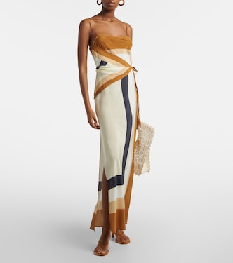 dress sir The Label Spoerri Backless Gown Maxi in Red  Hills Shire Hire Midweight satin fabric Sir The Label Blanche Cut