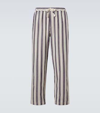 Sonoran striped cotton straight pants | Orlebar Brown