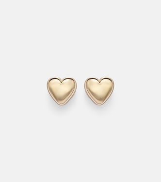 Ohrringe Puffy Heart aus 14kt Gelbgold  | Roxanne First