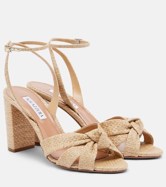 Slingback-Sandalen Nina aus Raffiabast | Aquazzura