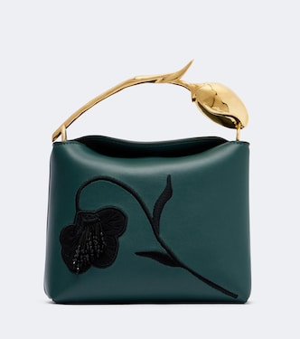 Bloom Mini embroidered leather top-handle bag | Erdem