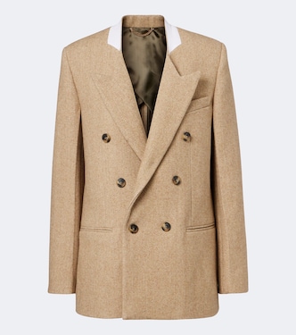 Double-breasted wool-blend blazer | Victoria Beckham
