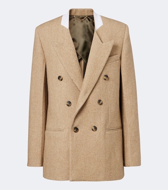 Double-breasted wool-blend blazer | Victoria Beckham