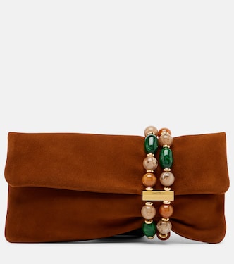 Zandra beaded suede clutch | Jimmy Choo