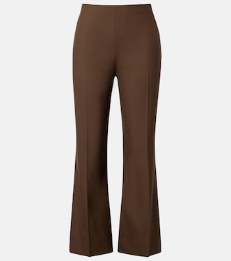 Walter cropped virgin wool flared pants | Khaite