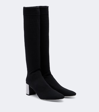 Sonia crystal-embellished knee-high boots | Rene Caovilla