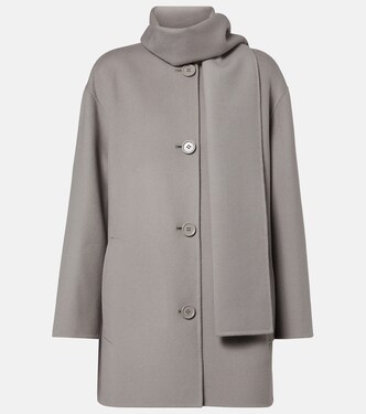 Scarf-detail virgin wool coat | 'S Max Mara