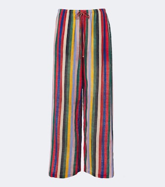 Mateo striped cotton wide-leg pants | Staud