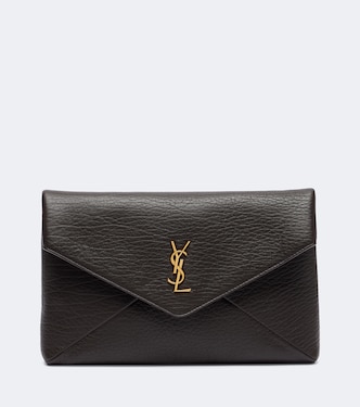 Cassandre Large leather clutch | Saint Laurent