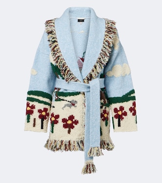 Casa Alanui intarsia wool-blend cardigan | Alanui