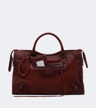 Le City Medium leather top-handle bag | Balenciaga