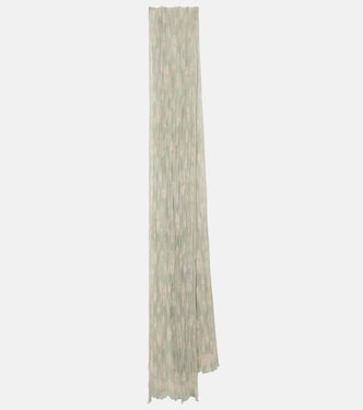 Skull pleated silk scarf | McQueen