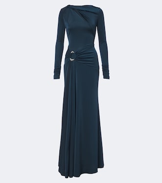 Kiana draped gathered jersey gown | Rebecca Vallance