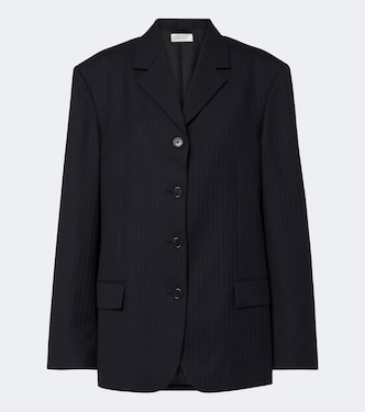Blazer Gelda en laine à rayures | The Row