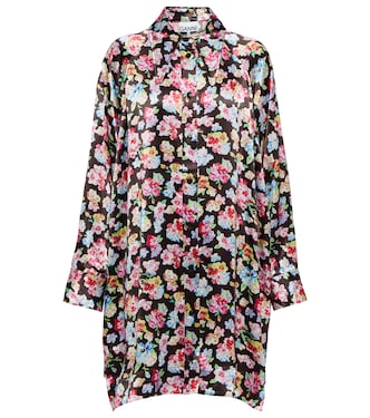 Bedrucktes Hemd aus Seide | Ganni